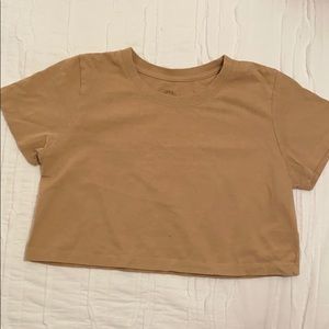 Tan Crop Top